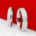 Miniatyrbilde 2 av 4: Menn Kvinner Wedding Band Ring Rustfritt Stål Matt Ring Smykker Par Gave Silver Size 5