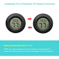 Miniatyrbillede 4 af 5: 2-pack mini digitale hygrometer termometre, LCD display hygrometer med sonde til akvarium, krybdyr, skildpadde bur tank（B