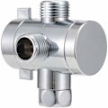Miniatyrbilde 2 av 5: 1/2'' 3-veis T-adapter T-adapter T-ventil Justerbart dusjhode Dusjarmmontert baderomsventil maskinvaretilbehør，Fone