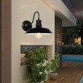 Miniatyrbillede 2 af 5: Retro Industriel Væglampe Metalskærm E27 Lampe til Soveværelse Stue Bar Sort og Hvid - Sort