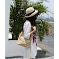 Miniatyrbild 3 av 5: Halm Strandväska Buckets Totes Tote Axelväska Handväska Dam Summer Tote