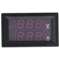 Miniatyrbilde 2 av 3: DC0-100V LED DC dual display digital strøm og digital voltmeter, 1A, rød + rød