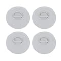 Letvægts Grå D Ring PVC Patch til Oppustelig Båd Surfbræt Stand Up Paddleboard 4 stk