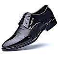 Miniatyrbillede 1 af 5: Mænd Bryllup Business Party Patent Formelle Smart Sko Black 46
