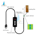 Miniatyrbild 2 av 4: USB Mini Termostat Switch LED Digital Control Temperatur Controller Termometer Termoregulator DC 5-24v 12v