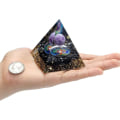 Miniatyrbilde 4 av 5: Orgonittpyramide med naturstein Obsidianball Ametyststein Energi Reiki Chakra For Yoga Fengshui Balanse Meditasjon