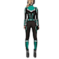 Miniatyrbillede 2 af 5: Halloween Captain American Iron Man-kjole-bodysuit til kvinder XL Green