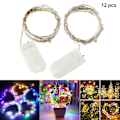 Miniatyrbillede 2 af 5: 12 Stk Led String Lights Hængende Have Festivals Dekoration Yellow 1m