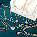 Miniatyrbilde 4 av 5: Halskjede Double Layer Heartchoker Motesmykker B1692 N2104-4