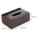 Miniatyrbild 2 av 5: Pu-läder rektangulärt cover - multifunktionell vävnadsboxhållare Fjärrkontrollbox style2