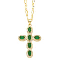 Pikkukuva 4 / 5: Kaulakoru Vintage Zircon Cross Muotikorut Ac10049 Red