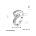 Miniatyrbilde 2 av 5: Fasjonable Siste Shinny Simple Ring Akr034b6