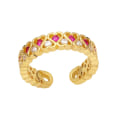 Miniatyrbilde 1 av 4: Ring Vintage Zircon Heart Stud Motesmykker Ac9721