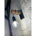 Miniatyrbillede 3 af 5: Goeco E27 træ og metal indendørs væglampe til korridor Country House Soveværelse Stue - Sort， Velegnet til stue ro