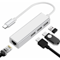 Miniatyrbilde 2 av 5: USB C til Gigabit Ethernet-adapter USB C til USB 3.0 10/100/1000 RJ 45 LAN-nettverksadapterkabel, støtter Windows 8/7/10