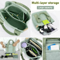 Miniatyrbilde 8 av 10: Romslig Tote Bag med Flere Lommer for Kvinner - Ideell for Arbeid, Trening og Hverdagsbruk