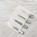 Miniatyrbillede 1 af 5: 4 stk No Bend Sømløse Hårklemmer Sidepande Fix Frynser Barrette Makeup Vask Ansigtstilbehør Pink 9