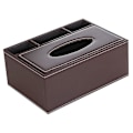 Miniatyrbild 1 av 5: Pu-läder rektangulärt cover - multifunktionell vävnadsboxhållare Fjärrkontrollbox style2