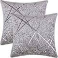 Miniatyrbillede 1 af 5: Dekorativ sofa pudebetræk, sofa tyk pude pudebetræk, firkantet grå luksus pude 2 sæt 30*50 cm Violet
