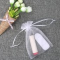 Miniatyrbillede 4 af 5: Hvid 10x15cm 100 stk. Gennemsigtige snøre-smykkeposer Bryllupsfest Julegaveposer med snøre-gavepose