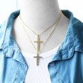 Pikkukuva 3 / 5: Kaulakoru Vintage Zircon Cross Muotikorut Ac9085 white