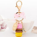 Miniatyrbillede 4 af 5: 1 stk Macaron vedhæng Creative Candy Color Dessert Nøglering Til Pung Pige Taske Gave