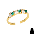 Miniatyrbild 4 av 5: Ring Vintage Zircon Heart Stud Modesmycken Ac8872 C