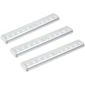 Miniatyrbillede 1 af 5: Indendørs batteridrevne lys med bevægelsessensor LED-lys 3-pak ledningsfri kabinetlys med 10 LED-strips