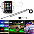 Miniatyrbillede 1 af 5: 4 stk Car LED Neon Undervogns Gløde Light Underglow Dekorative Atmosphere Bar Lights Strip Kit, 5050 SMD Undervognssystem Wa