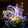 Miniatyrbild 4 av 5: 33ft 100LED Solar String Lights, 2 lägen Koppartråd Blinkande Ljus Dekorativ belysning för bröllopshemsfest, 1st