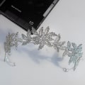 Miniatyrbilde 2 av 4: Blomsterblader Pannebånd Prinsesse Krone Hårbøyle Rhinestones Brude Hodeplagg Hårtilbehør For
