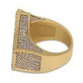 Miniatyrbild 2 av 5: Iced Out Super Star Ringar För Män Kvinnor Micro Paved Guld Silver Färg Finish Cubic Zircon Charm Hip Hop Smycken Ring Presenter Gold