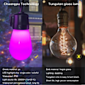 Miniatyrbild 2 av 5: 15M utomhus slingor med LED IP65 vattentät, dekoration utomhus String Lights， Fjärrkontroll