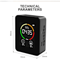 Miniatyrbilde 4 av 5: Hvit solid state digital display bakgrunnsbelysning modus karbondioksiddetektor,