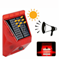 Miniatyrbillede 4 af 4: Solar Advarselslys 129db Solar Alarm Strobe Lys Bevægelsessensor Fjernbetjening