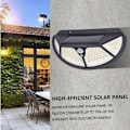 Miniatyrbillede 4 af 4: 4 stk Solar Væglampe Vandtæt Udendørs Væglampe Ingen ledninger Kropssensor Patio Væglampe