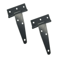 Miniatyrbillede 1 af 5: Stykker 6 tommer sort maling T-formet galvaniseret split trekantet T-hængsel skafthængsel，Til boligmøbler, døre og vinduer