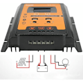 Pikkukuva 5 / 5: 30/50/70A MPPT PWM aurinkolatausohjain 12V/24V aurinkopaneelijärjestelmälle Ip32-akun latausohjain LCD-näyttö