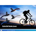 Miniatyrbillede 3 af 5: Par cykelbremsegreb Aluminiumslegeringsbremsegreb Koblingsgreb til landevejscykel mountainbike (rød)
