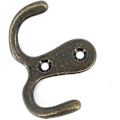 Miniatyrbilde 4 av 5: 8 stykker metall dobbel skrue krok kroker og klesstativer Hjemmeoppbevaring Hyller Skuffer Skap Bad (bronse)