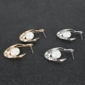 Miniatyrbilde 5 av 5: Øredobber Perle Spesielle motesmykker B2232 silvery color