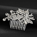 Miniatyrbild 2 av 5: Hårkamlegering Inlagd Rhinestone Butterfly Leaf Comb Daily Casual Headwear 1