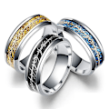 Pikkukuva 2 / 3: Midi Sormukset Tungsten One Ring Of Power Gold Blue The Movie Of Sormus naisille Miesten ystäville Korusormukset Black
