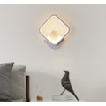Miniatyrbillede 5 af 5: LED væglampe, vægdekoration til altan/stue/trappe/soveværelse/børneværelse (firkantet hvid, m