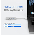 Miniatyrbilde 4 av 5: USB C til Gigabit Ethernet-adapter USB C til USB 3.0 10/100/1000 RJ 45 LAN-nettverksadapterkabel, støtter Windows 8/7/10
