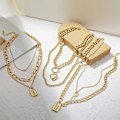 Miniatyrbillede 2 af 5: Halskæde Heart Pearl Metallic Element Choker Fashion smykker B1609 N2003-27