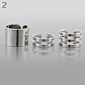 Miniatyrbilde 2 av 5: 3 Stk/sett Mote Åpne Ringer Midi Finger Knuckle Stack Ringer Charms Julegave Silver