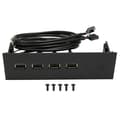5.25 tum 4 Port USB 2.0 Hub 19-pin Optisk Enhet Frontpanel för PC Datorchassi