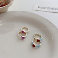 Miniatyrbillede 2 af 5: Øreringe Metallic Element Heart Stud Girls&#39; Modesmykker Ac2433 D139