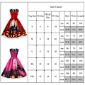 Pikkukuva 3 / 3: Naisten hihaton halloween- print A-linjainen hame 2XL JY15346